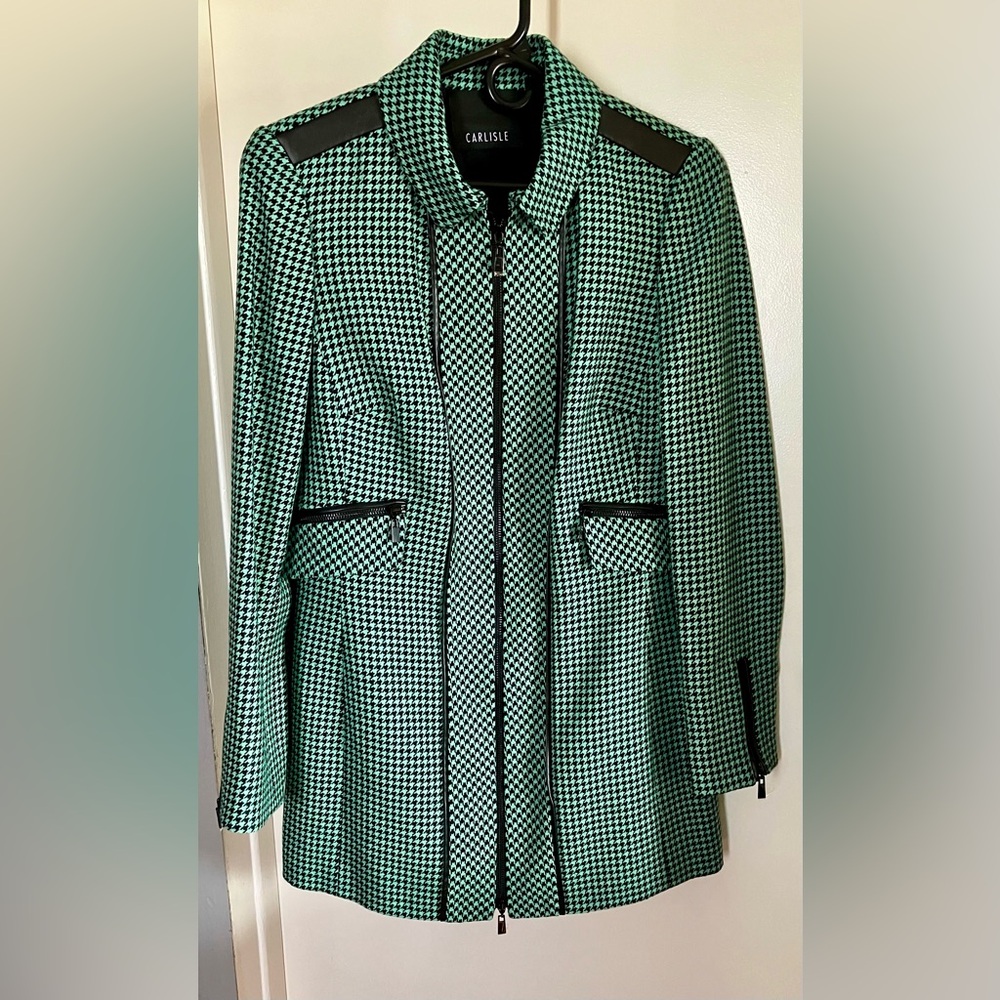 Wool Houndstooth Overcoat